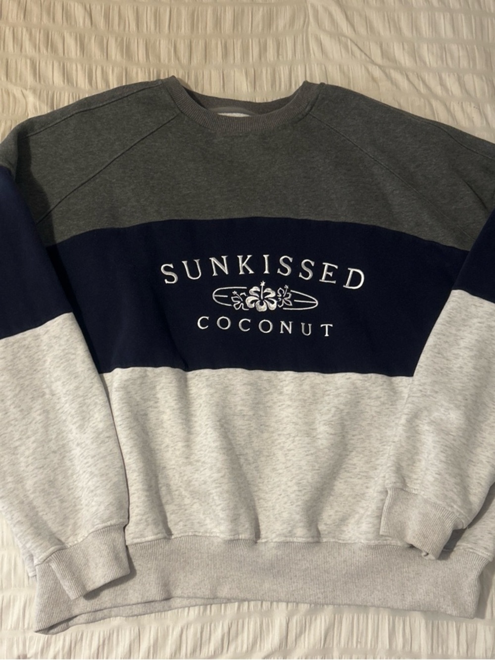 Sunkissed Coconut Embroidered Crewneck